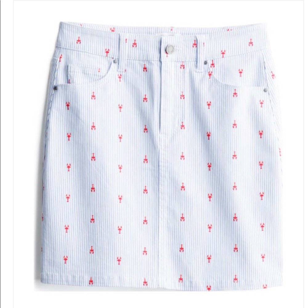 Lobster and stripe mini skirt
